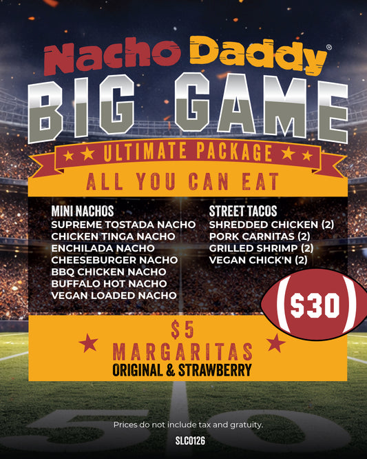 Nacho Daddy Superbowl Viewing Party SALT LAKE CITY